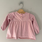 zara dainty floral pink peplum top 2-3Y