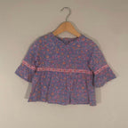 hanna andersson floral tunic blouse top 4T