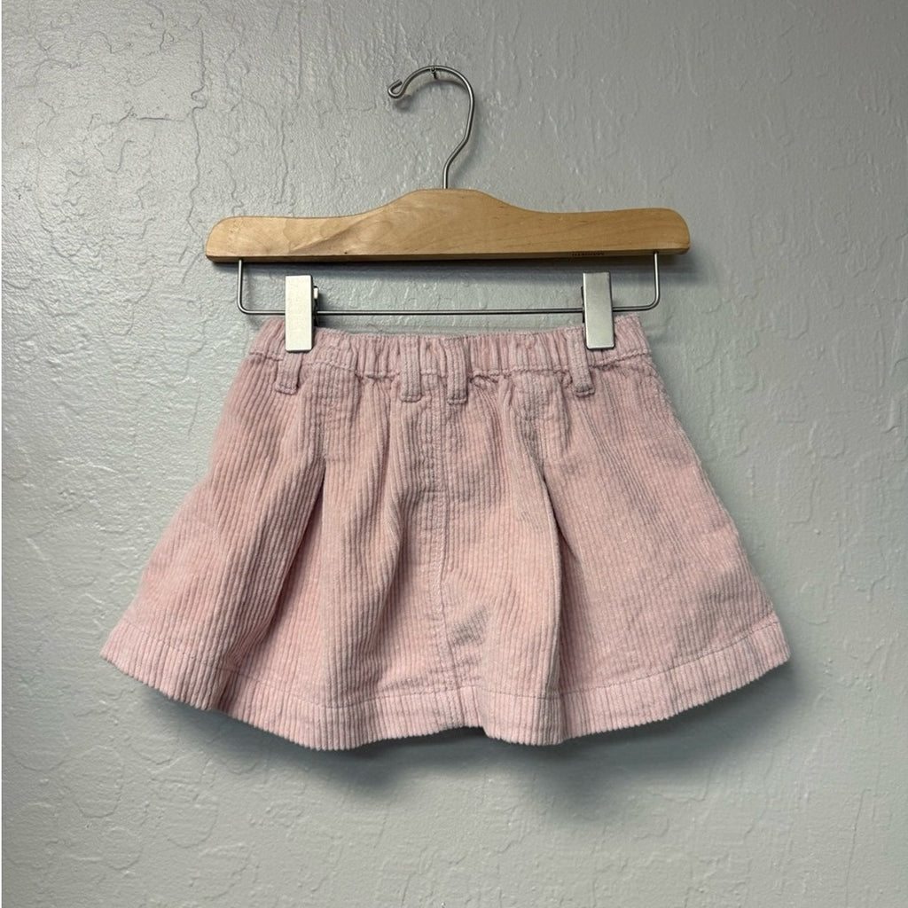 zara pink corduroy skirt 3Y