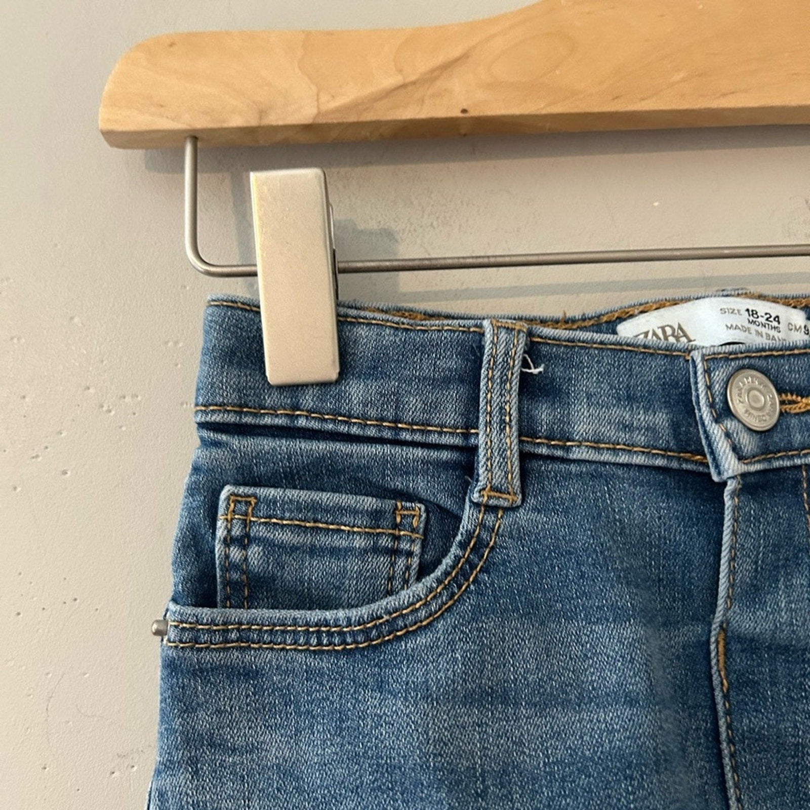 zara boys' jean shorts medium dark blue 18-24M