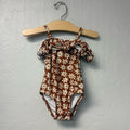 rylee + cru brown floral swimsuit 12-18M