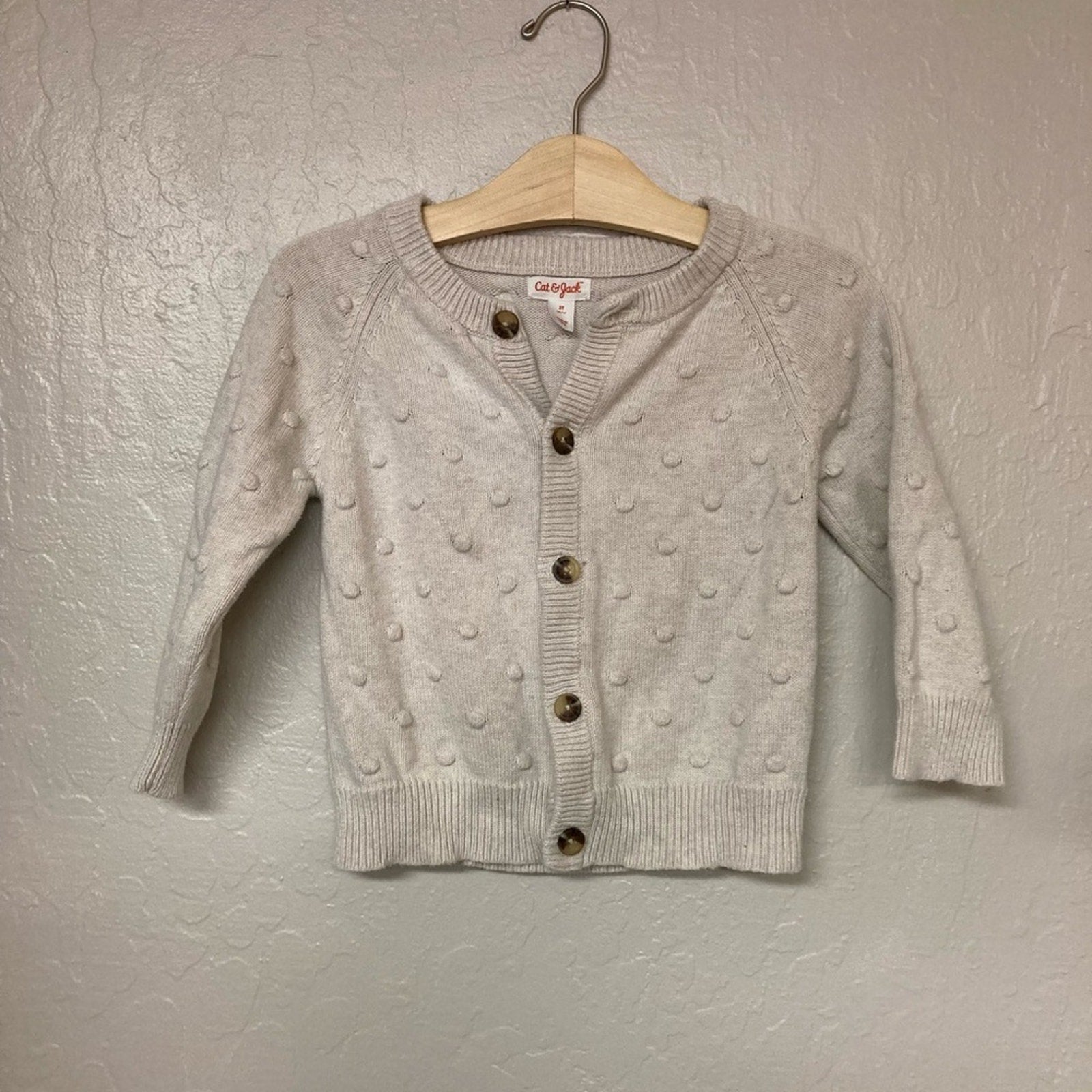 cat & jack girls' bobble cardigan sweater 3T