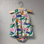 hanna andersson animal dress bloomers set 6-12M