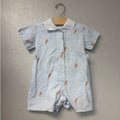 vintage embroidered white stripe shortie 12M