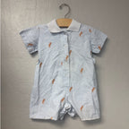 vintage embroidered white stripe shortie 12M