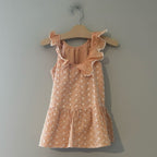 zara peach eyelet dress 3-4Y
