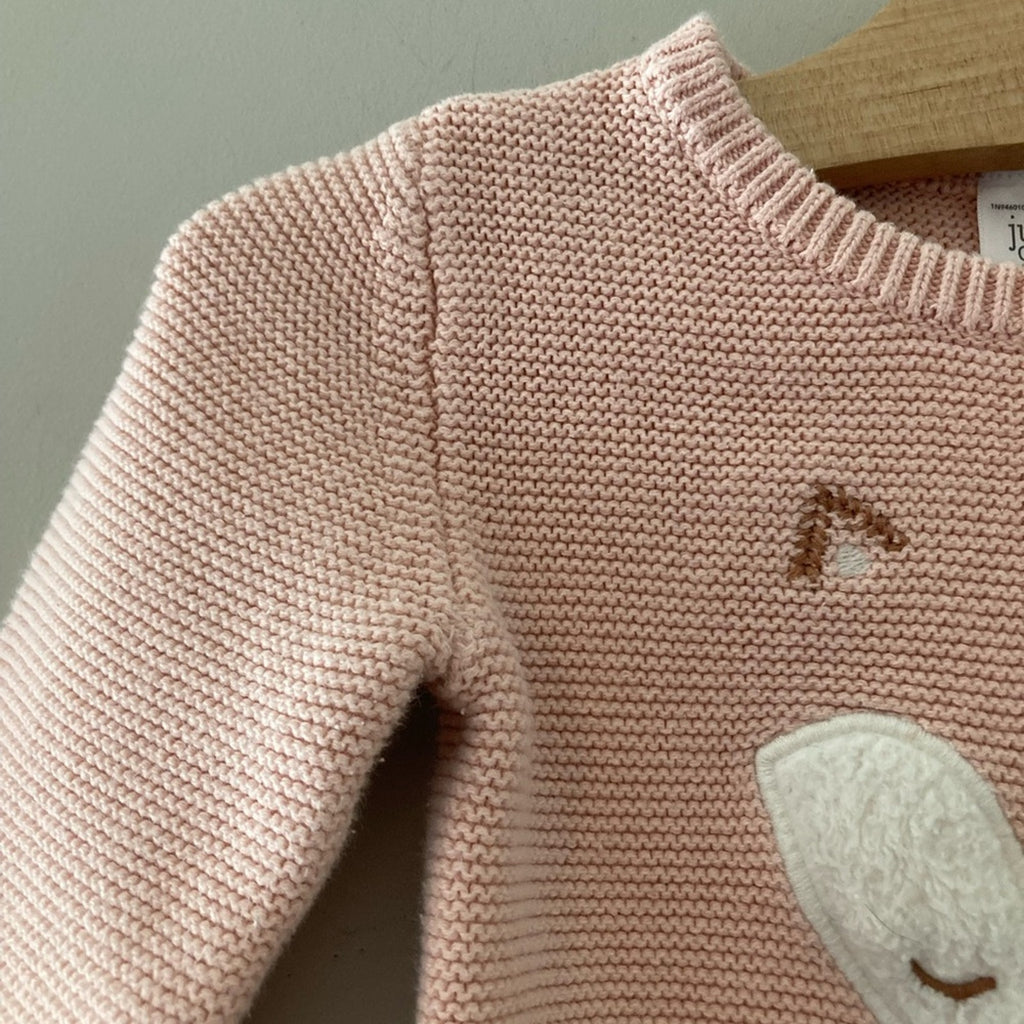 just one you pink animal sweater 18M