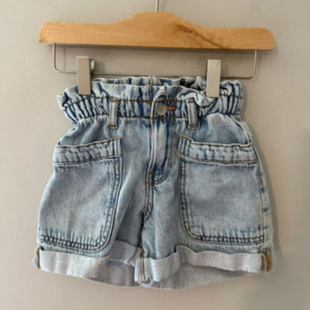 zara girls' paperbag waist shorts 6Y‎