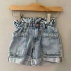 zara girls' paperbag waist shorts 6Y‎