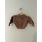 quincy mae chunky brown sweater 3-6M