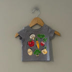 the children's place gray veggie tee 6-9M