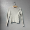 zara cream long sleeve ribbed knit top 9-10Y