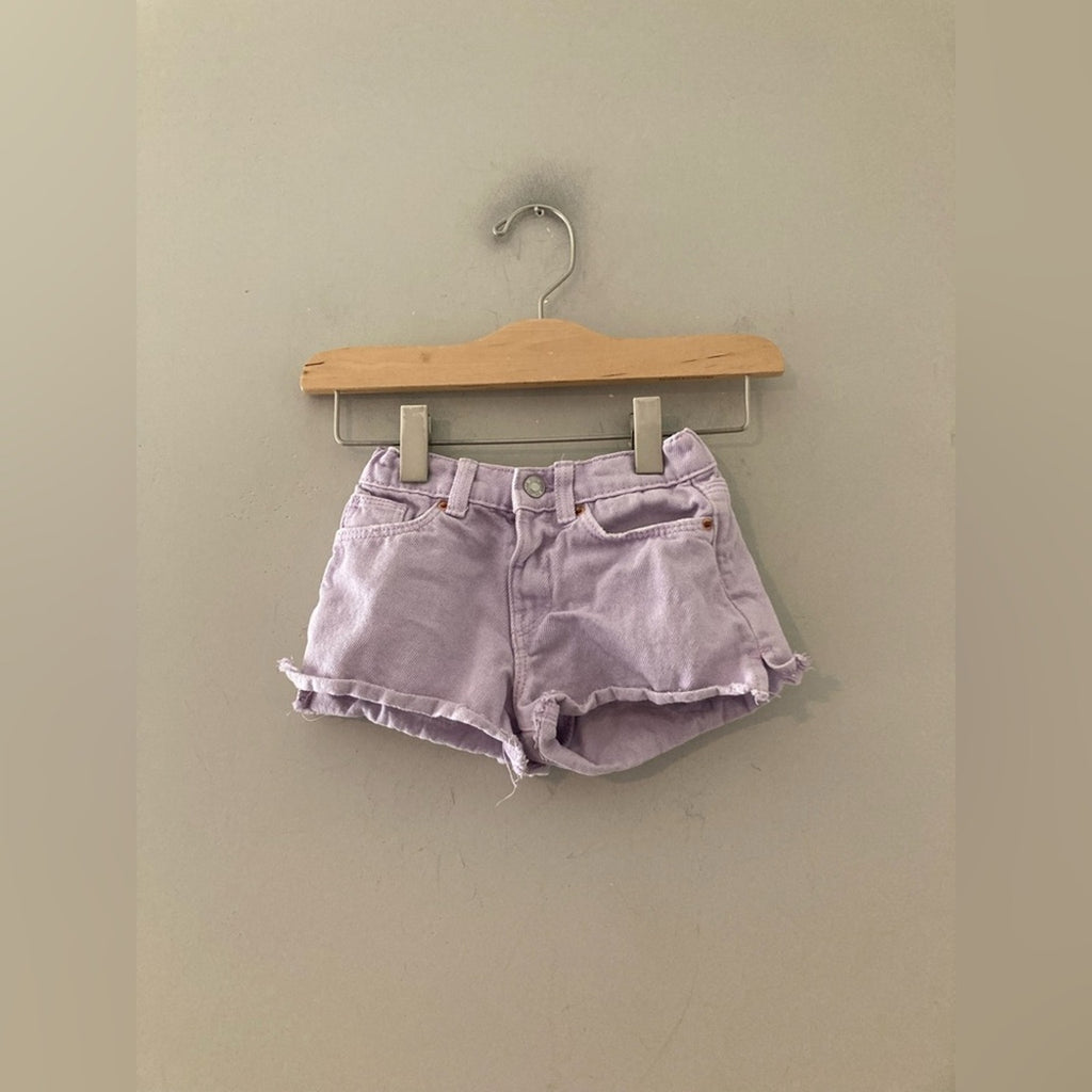 zara purple jean shorts 9-12M