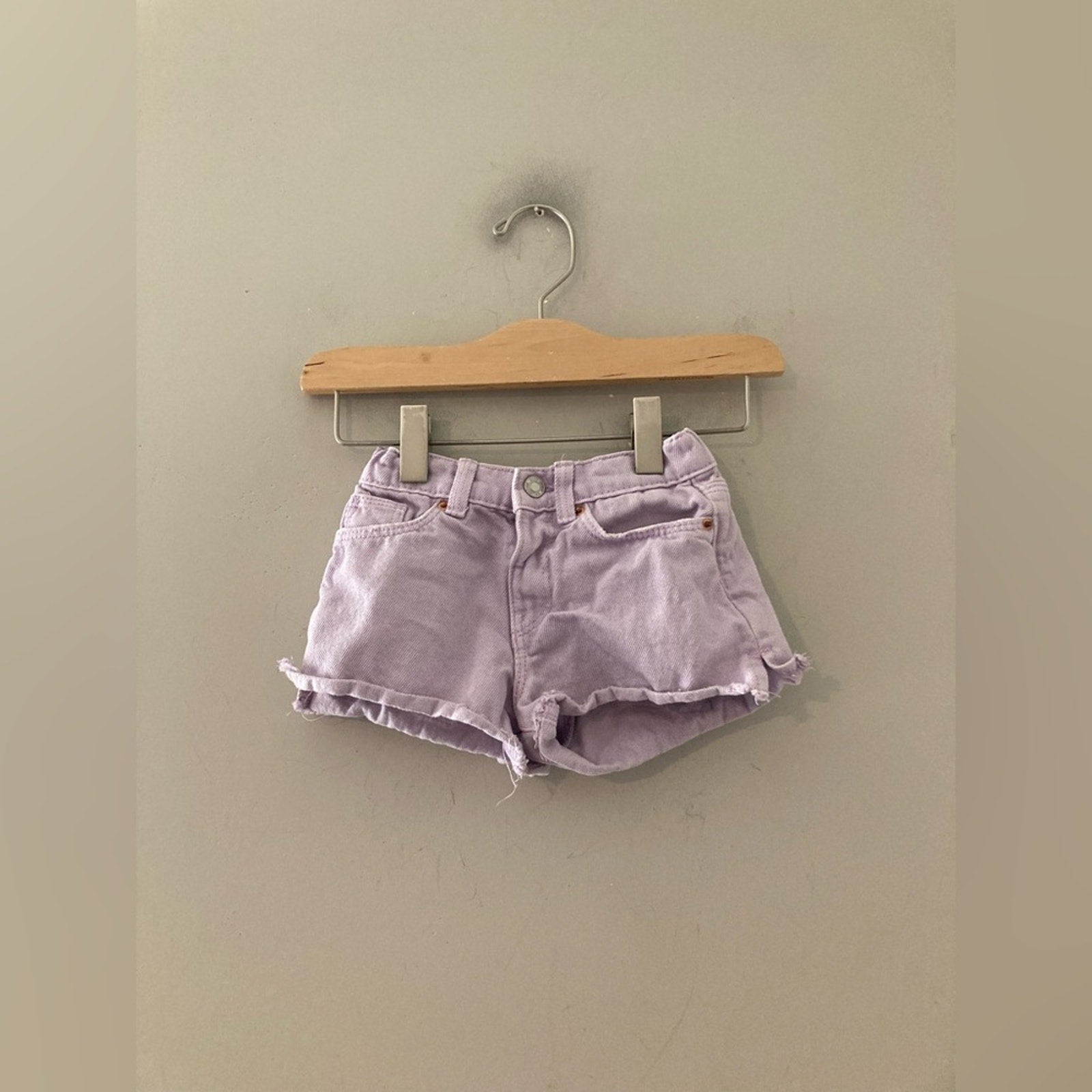 zara purple jean shorts 9-12M