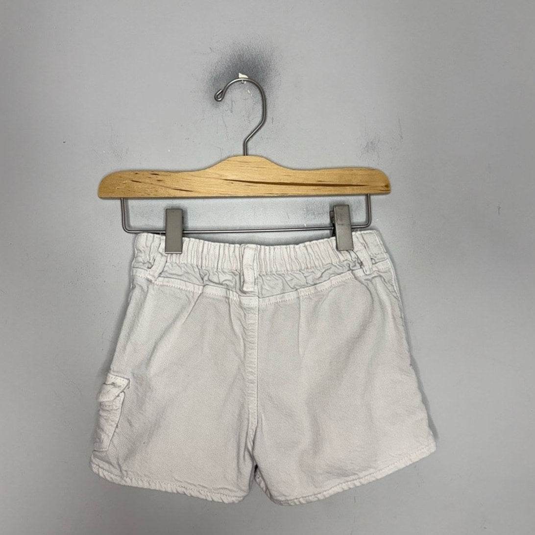 zara girls' utility shorts cream 7Y