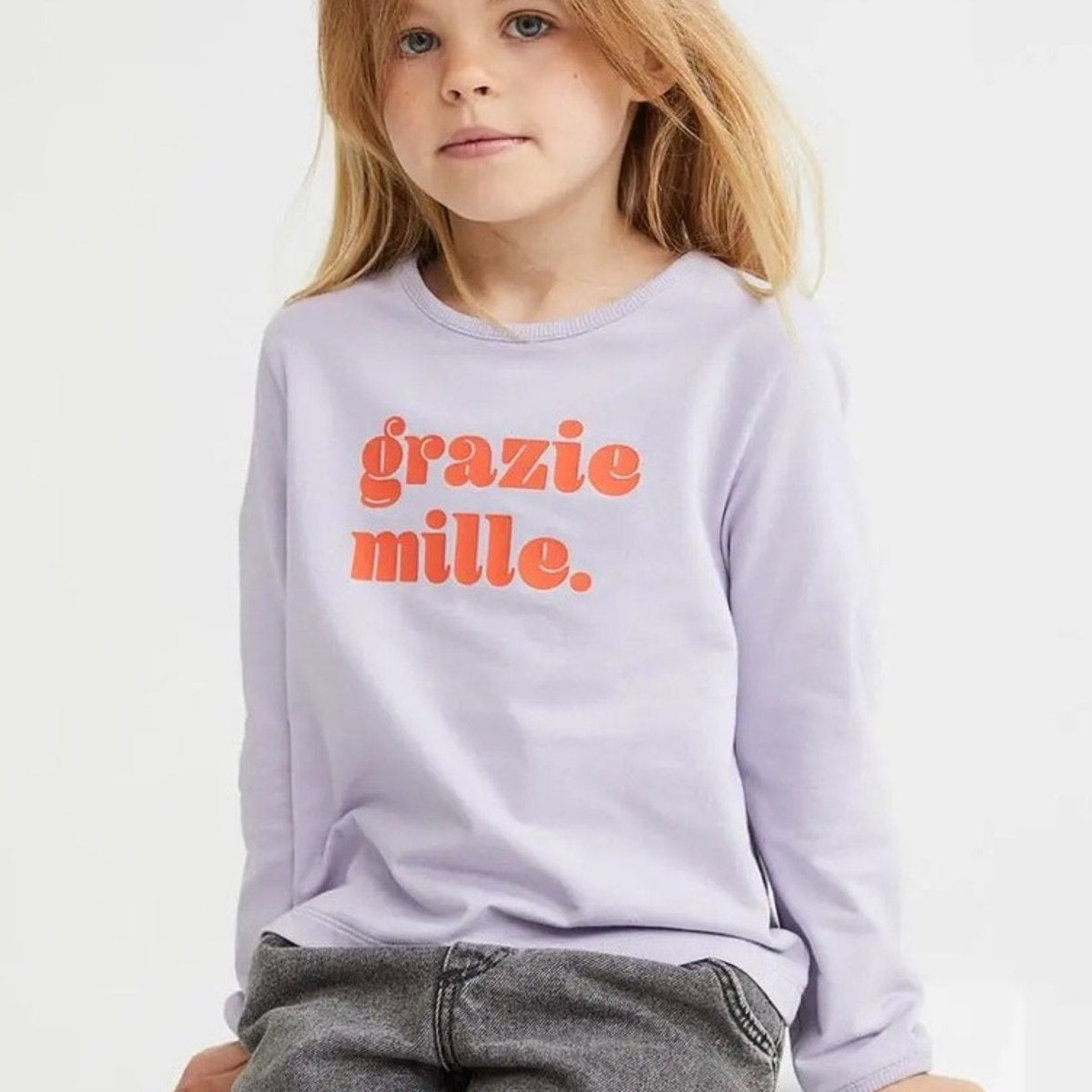h&m girls' pullover grazie mille 2-4Y