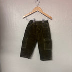 zara boys’ green velour cargo pants 1.5Y