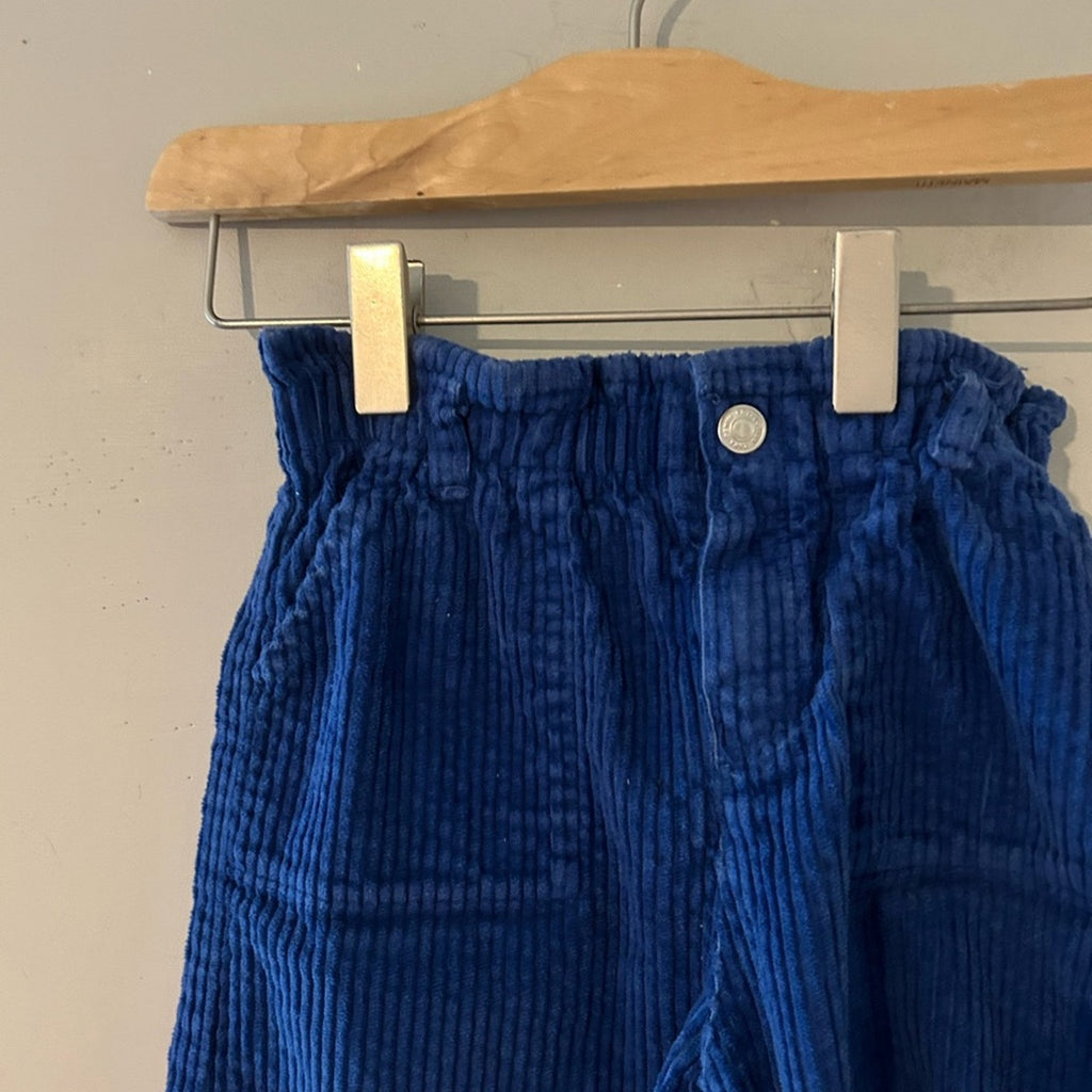zara girls' pants blue corduroy jeans 4-5Y