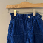 zara girls' pants blue corduroy jeans 4-5Y