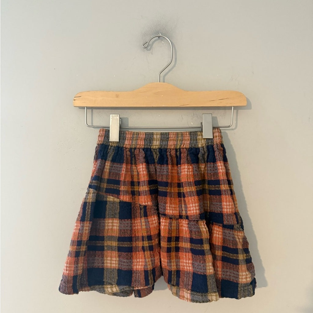 zara plaid flannel twirl skirt 4-5Y