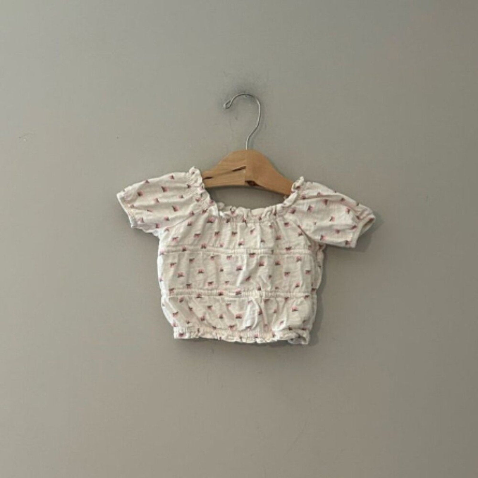 old navy floral crop top 12-18M