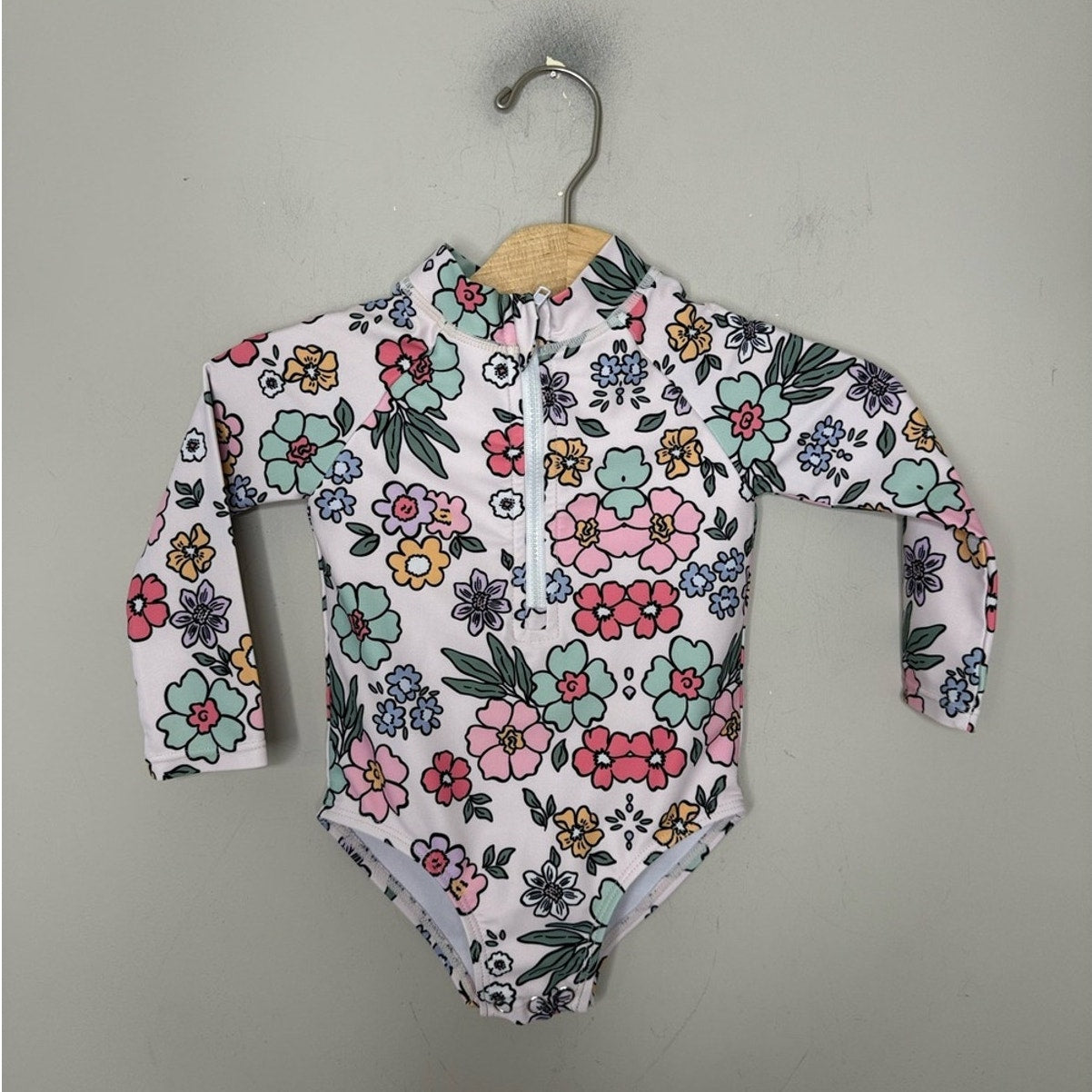 little haven cloth floral rashguard swim 12-18M