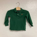 polo ralph lauren green long-sleeve polo tee top 24M