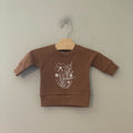 mebie baby graphic floral sweatshirt 3-6M