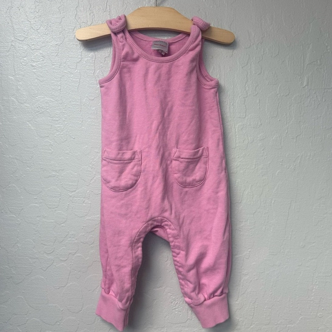 hanna andersson pink romper 12-18M