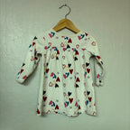 hanna andersson cream dress hearts 18-24M