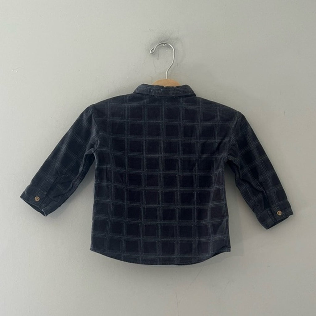 h&m boys'‎ corduroy plaid shirt 18M