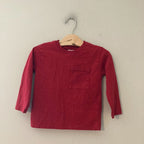 zara boys' red long-sleeve tee 2-3Y