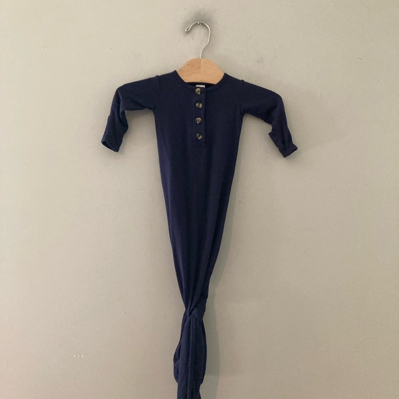 lou lou & co. navy bamboo gown newborn‎