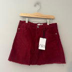 zara girls' red corduroy skirt NWT 11-12Y
