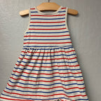 hanna andersson girls' sleeveless stripe tee 4Y