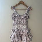 loveshackfancy ruffle floral dress small