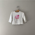 zara girls' white ice cream tee 3-4Y
