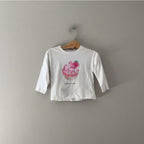 zara girls' white ice cream tee 3-4Y