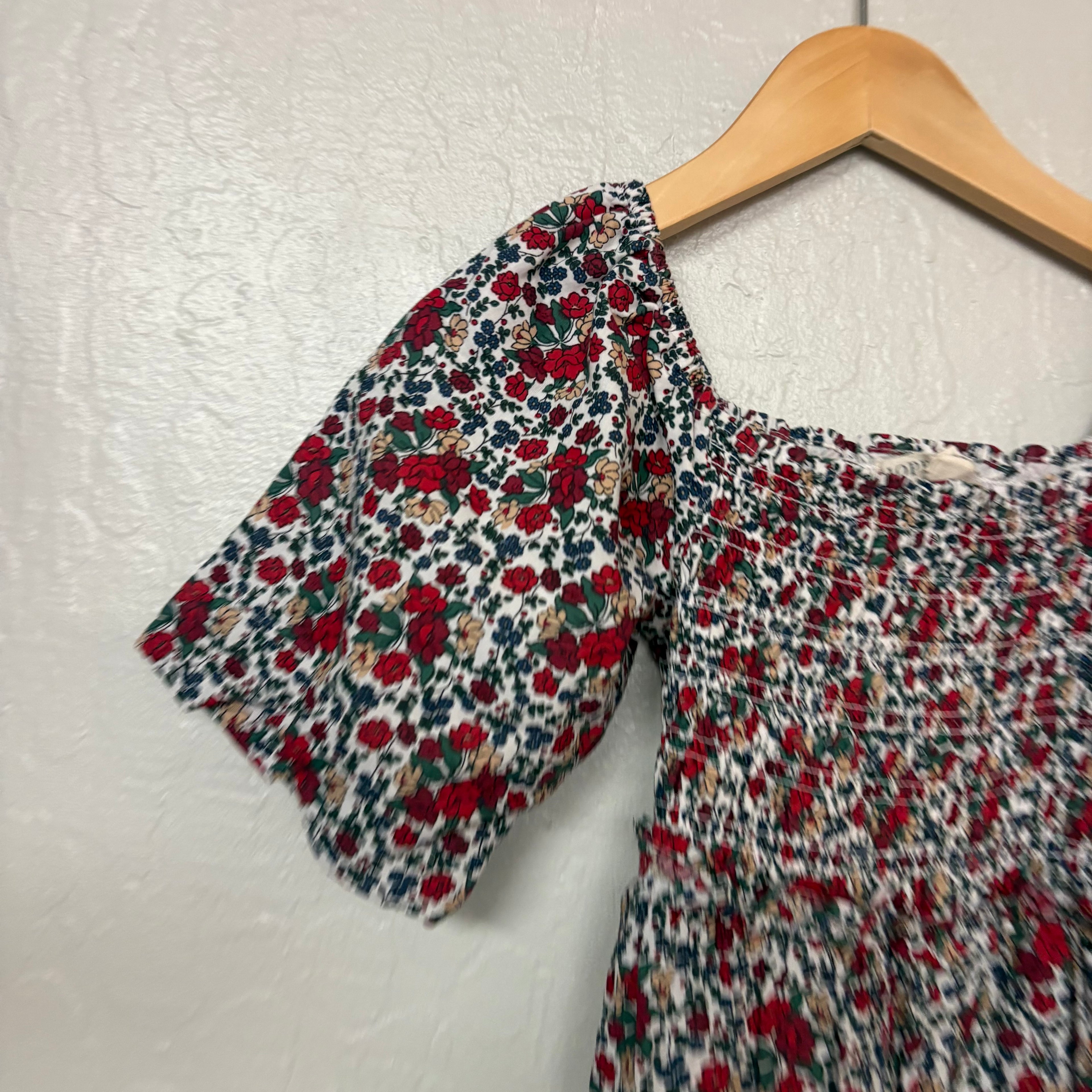 hope & henry girls' floral dress 6Y