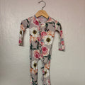 posh peanut girls’ bamboo ruffle romper floral print 3-6M