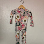 posh peanut girls’ bamboo ruffle romper floral print 3-6M