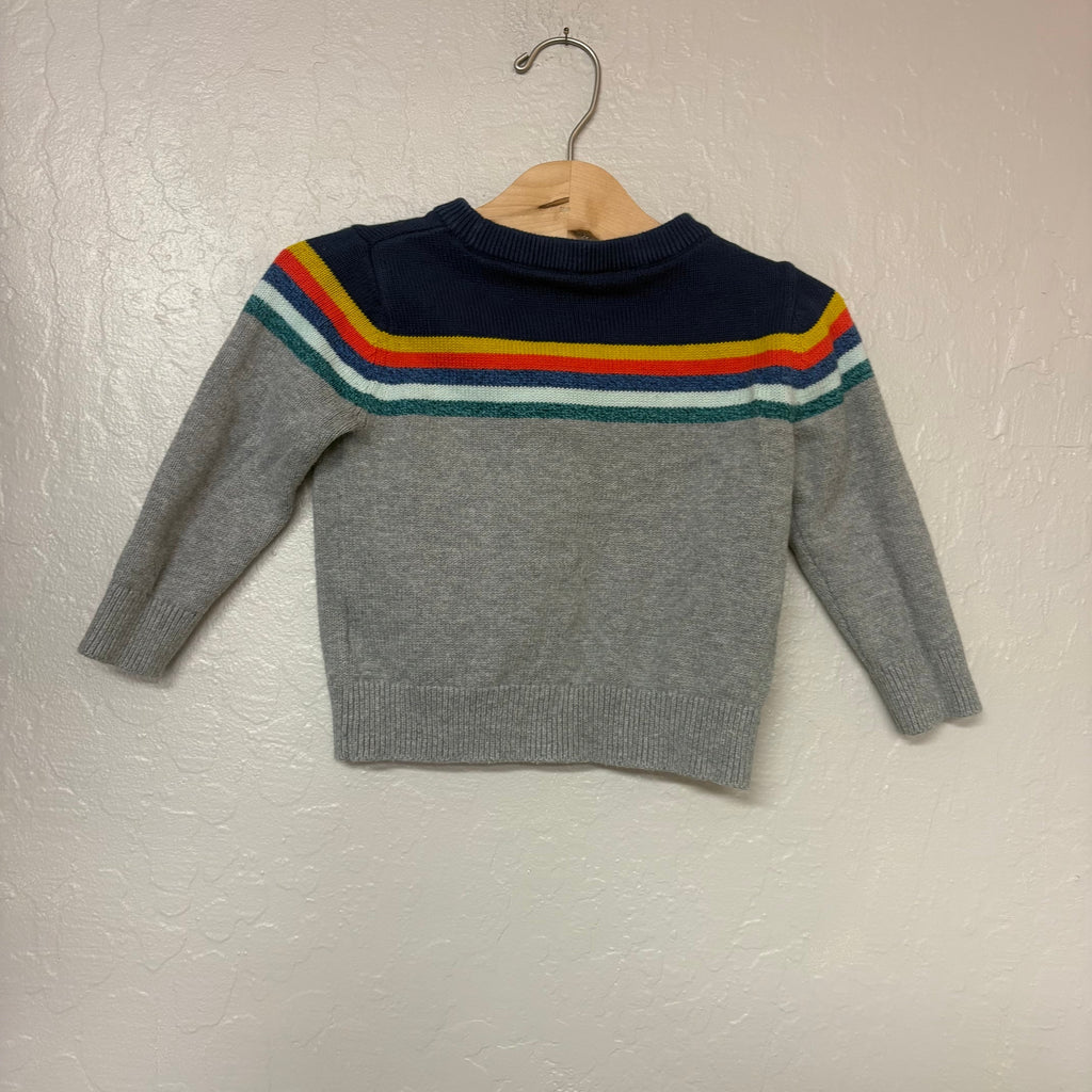 baby gap boys’ gray sweater with stripes 2Y