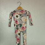 posh peanut girls’ bamboo ruffle romper floral print 3-6M