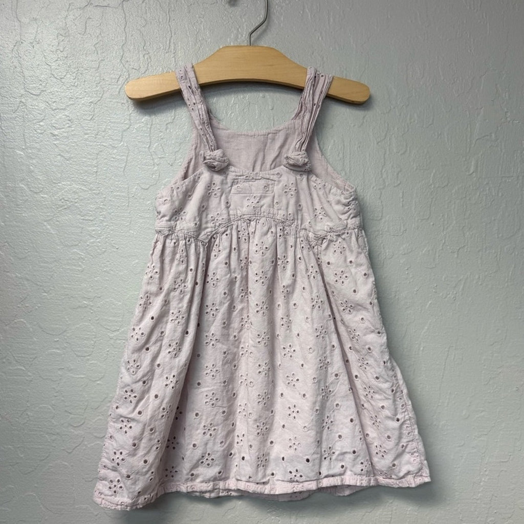 zara light purple eyelet dress 6Y