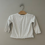 zara girls' white bunny tee 2-3Y