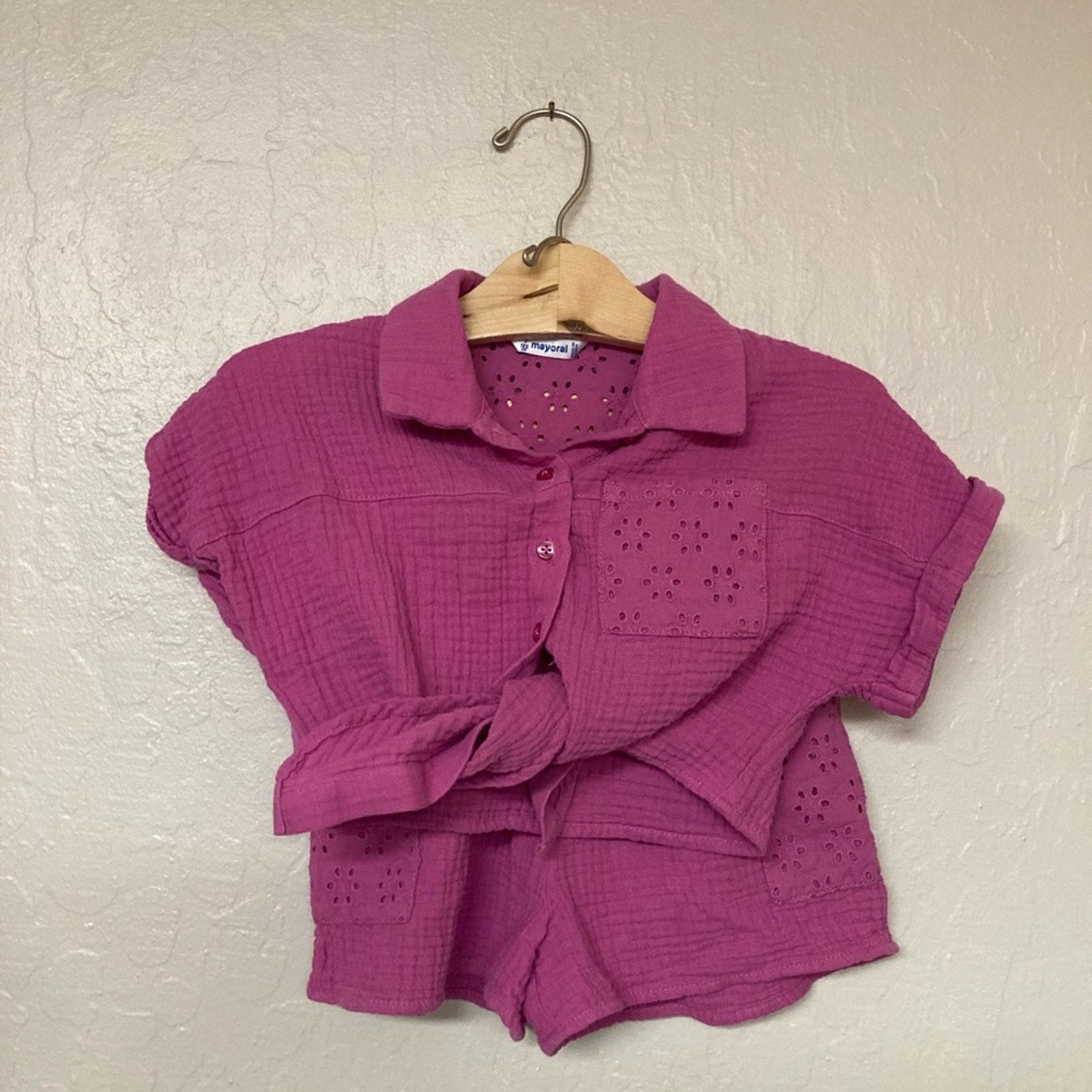 mayoral girls' set purple 7Y