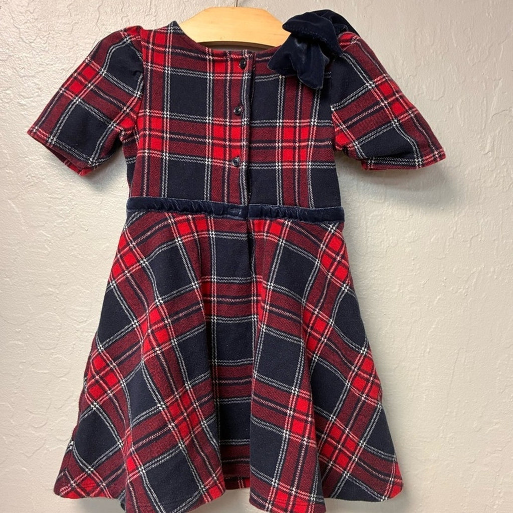 janie and jack plaid bow dress 4Y