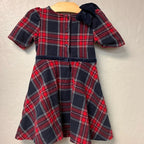 janie and jack plaid bow dress 4Y