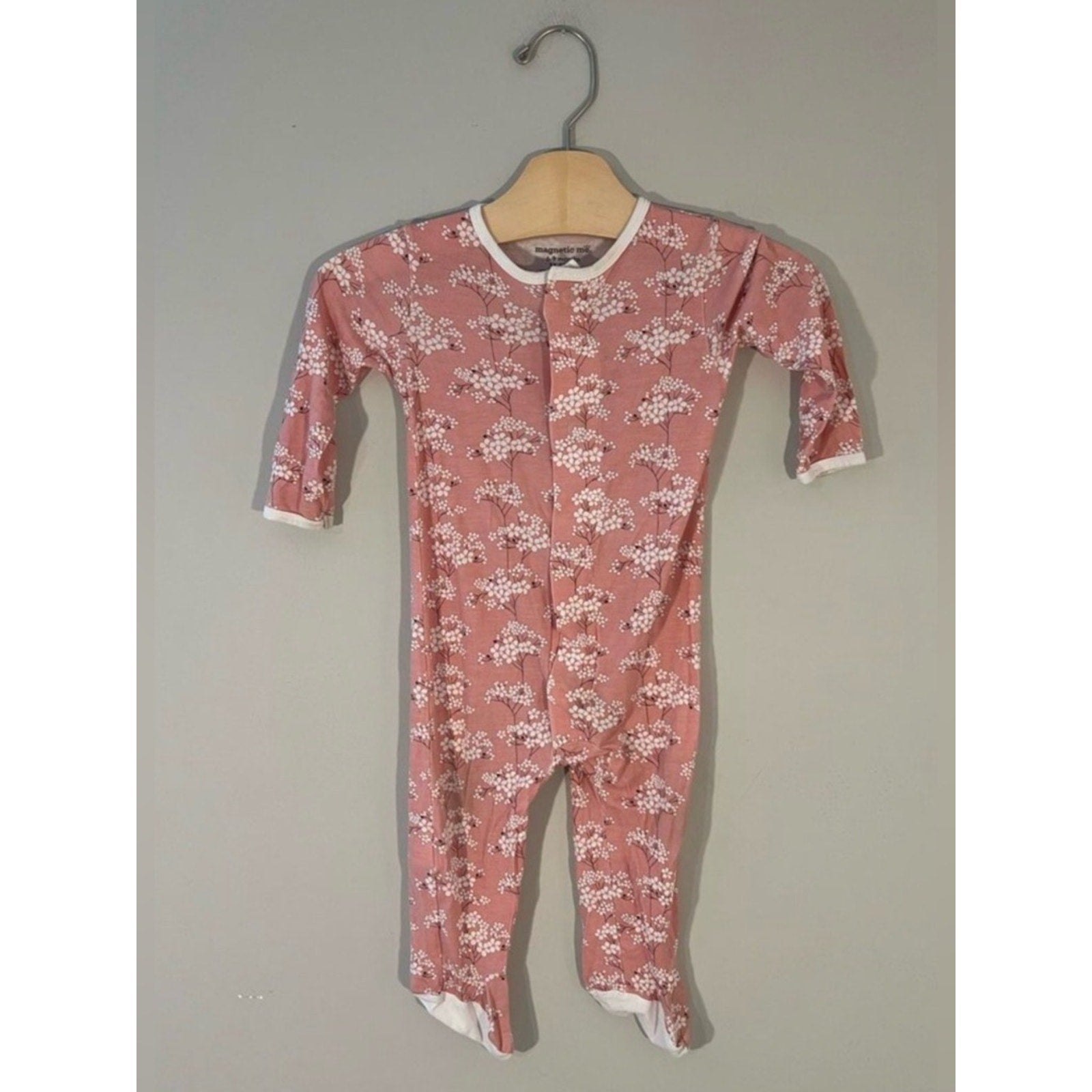 magnetic me cherry blossom footie 6-9M