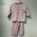 maisonette red stripe pajama set 3Y